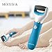 MOIVIVA Rechargeable Electric Pedicure Device Foot File Callus Remover, Waterproof Electronic Foot Care Pedicure Tools Foot Scrubber w/ Diamond Crystals Cordless 2 Callus Remover Head (Blue)