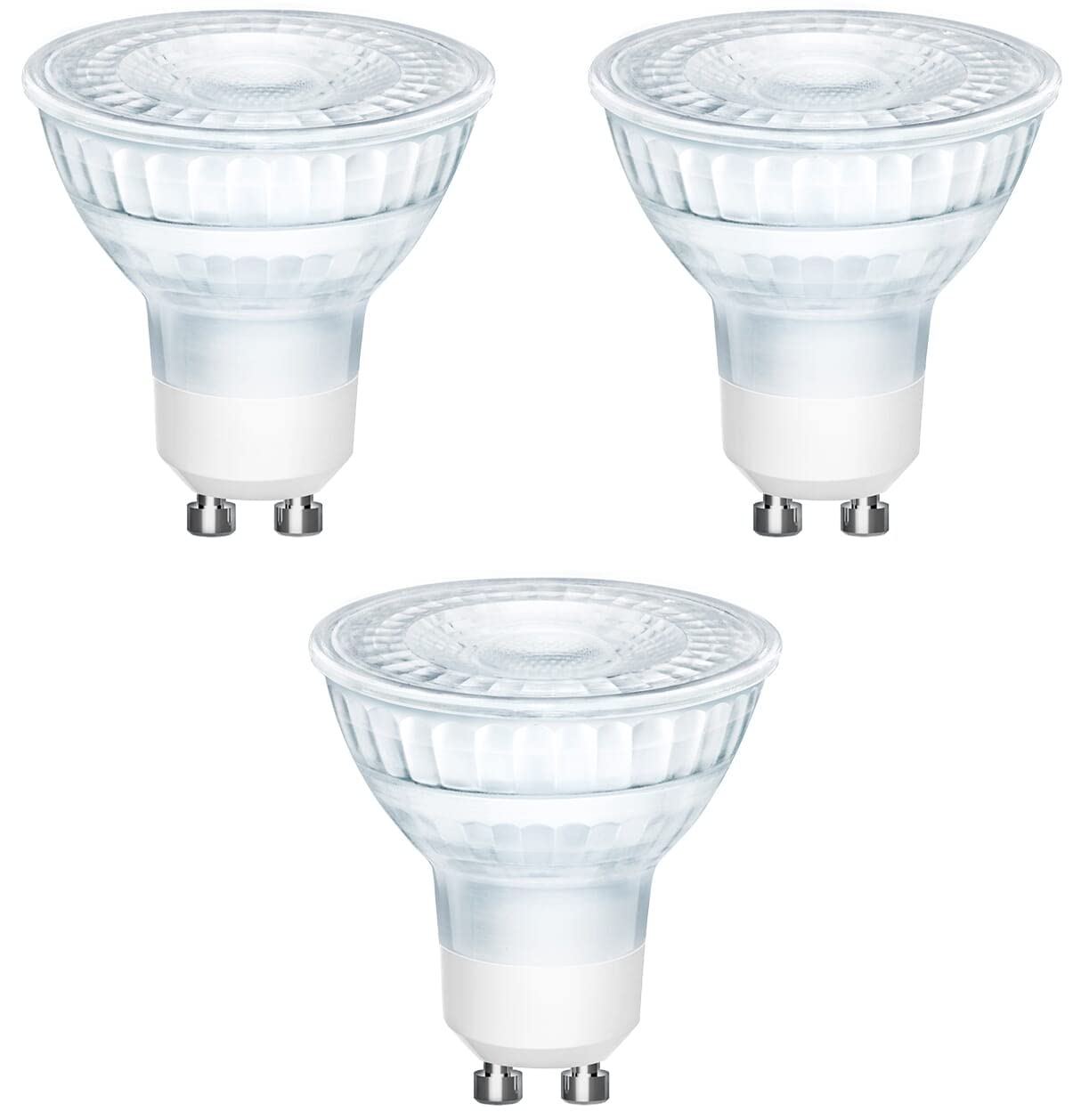 Energetic GU10 LED Light Bulb, 5.3W, 450 Lumens, Warm White 2700K - 3 Pack