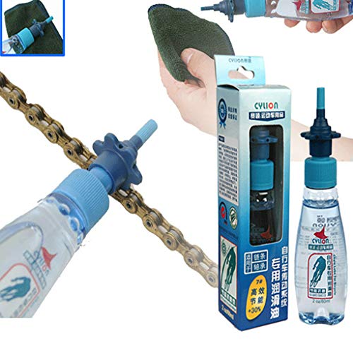 Vicole CYLION 60ml Mountain Bike MTB Bicycle Chain Lubricant Lube Oil w/ Cleaning Cloth
