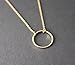 Fremttly 14k Gold Fill Dainty Circle Necklace • Open Circle Chain Necklace-CK1-RD-L