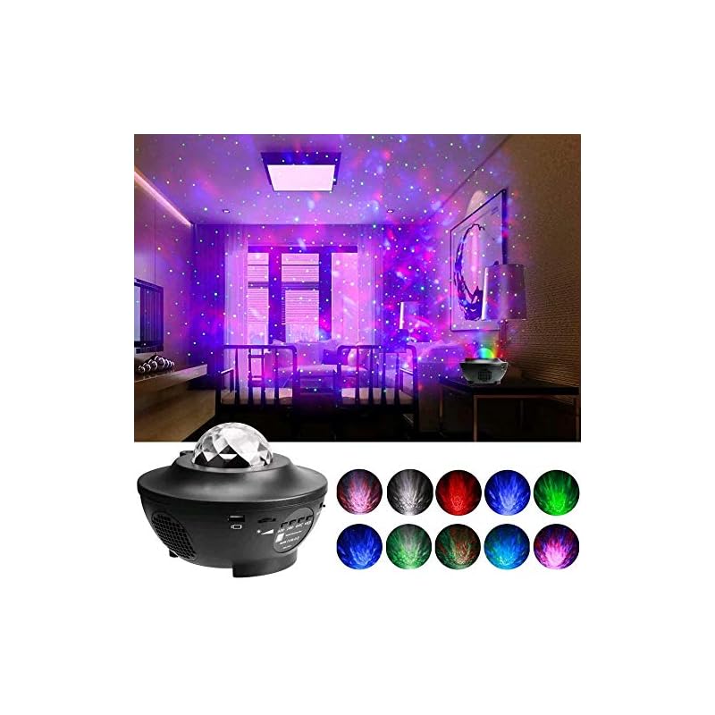 Ocean Wave Night Light Projector, Star Projector Laser with Bluetooth