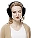 Lovful Womens Girls Winter Warm Crocheted Knitted Faux Fur Plush Ear Warmers Earmuffs, Black_1, One Size