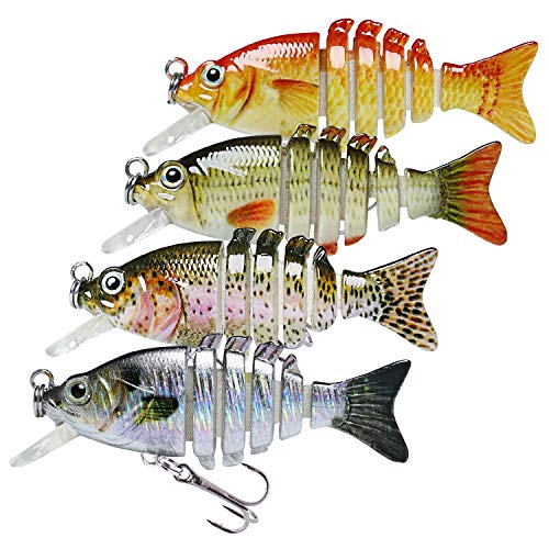 TRUSCEND Fishing Lures 24" Mini Lure for Trout Bass Sunfish Multi