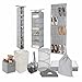 Tidy Living Bundle - Organization Storage Solution Set - Shower Caddy, Hanging Organizers, Hangers, Underbed Storage, Hampers, Laundry Bag, Bin and 20 Pocket Over The Door (Grey)