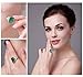 Jewelrypalace Women's 6.46ct Nano Russian Simulated Emerald 925 Sterling Silver Ring