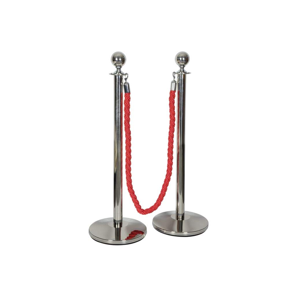 Citronic | VIP Queue Barrier Posts and Rope Set