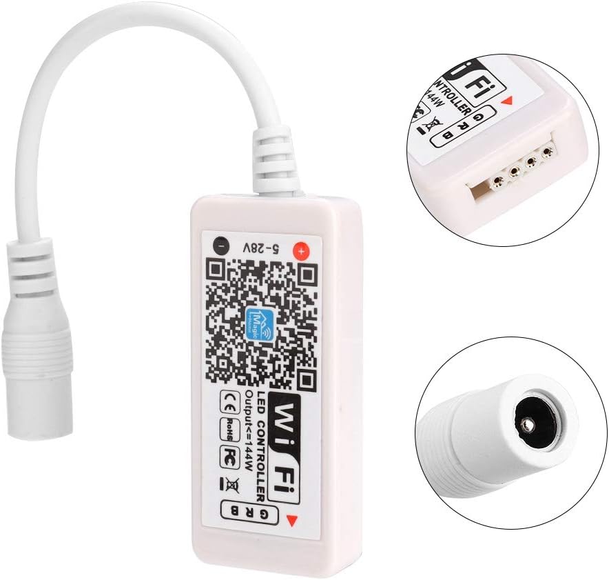 Ymiko LED WiFi Controller, RGB Led Light Strip Wireless LED Smart Controller RGB Led Light StripMagic Home App - Image 3