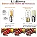 LiteHistory E17 led Bulb ETL 25W Appliance t7 led Bulb 250lm 4000K 2W Microwave Light Bulb 2Pack