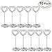 PIXNOR 10pcs Heart Shape Place Card Memo Picture Clip for Wedding Party Favor Decor