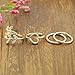 Lookatool Fashion Gold Plated Leaf Heart Joint Knuckle Nail Ring Set of Four Rings