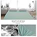 BuLuTu Cotton Premium Deep Pocket Solid Fitted Bed Sheet Queen Green-Breathable, Durable and Comfortable,Single Fitted Sheet Without Pillowcases