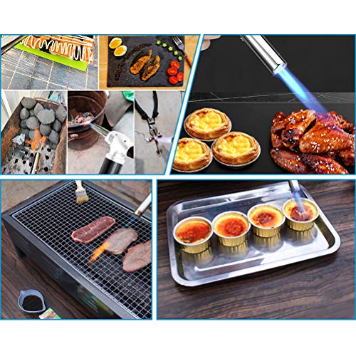 Professional Kitchen Torch, Cooking Torch Lighter, Culinary Blow Torch for Baking & BBQ & Desserts & Cocktail, Automatic Ignition Butane Powered Pro-torch, Butane Gas Not Included and Adjustable Flame - Thumbnail 6