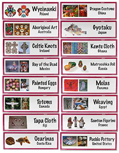 Crystal Productions CP1813 Art Display Cards-Global Folk Art
