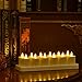 TELOSMA Rechargeable LED Tealight Votives Candles with Moving Flame Wick and Remote Control Set of 12