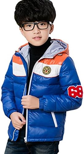 iikids Kids Boys Thick Warm White Duck Down Coat Puffer Snowsuit Hooded Winter Outwear Outfit Jacket Parka Zipper Closure