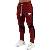 PIDOGYM Men's Track Pants,Slim Fit Athletic Sweatpants Joggers Trousers with Zipper Pockets