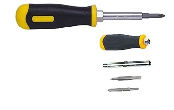 Stanley STHT68012-8 6 Way Screwdriver, Yellow and Black