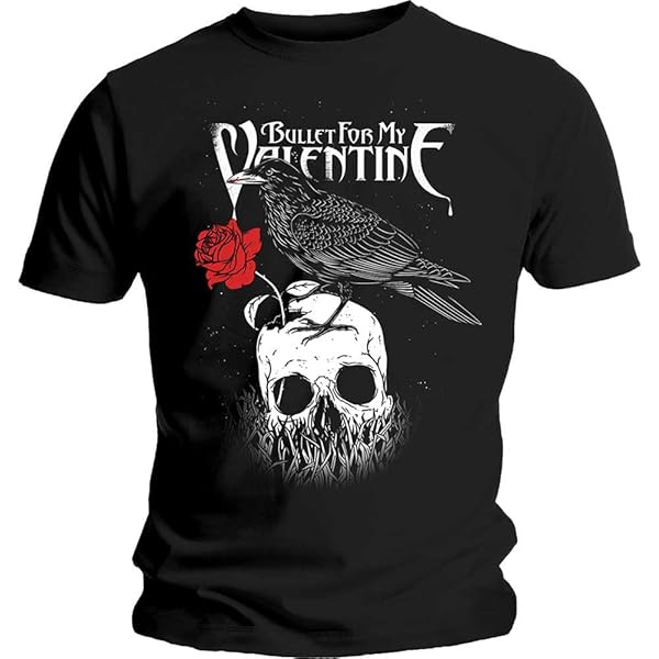 Amazon.com: Bullet For My Valentine - Mens Raven T-Shirt In Black