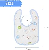Vicloon Baby Bibs 6 Pack Press Stud Soft Muslin Unisex Drool Bibs view 2