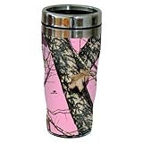 Tree-Free Greetings 77618 Pink Break Up by Mossy Oak Camo Vintage Art Sip 'N Go Travel tumbler, 16-Ounce, Stainless Steel, Multicolored