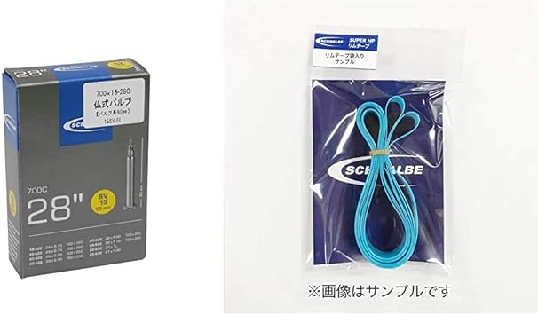 Amazon Schwalbe シュワルベ 正規品 700 18 28cチューブ 仏式 60 ロングバルブ 15sv E L 正規品 ハイプレッシャー リムテープ ブルー 18 622 700c用 18mm幅 セット買い シュワルベ Schwalbe スポーツ アウトドア
