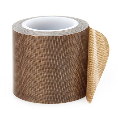 Teflon Adhesive Tape Vacuum Machine Sealing Tape PTFE Coated Fiberglass Tape ( 2 inch x 11 yards )