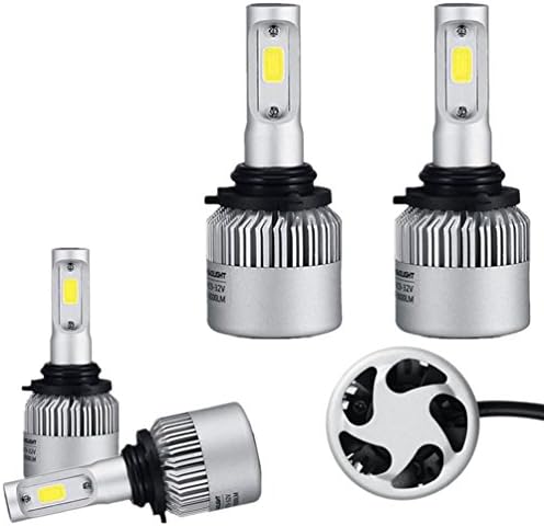 RSSONG 9005 LED Headlight Kit Bulbs COB Chips 2X36W 2X8000LM Per Pair 6500K White HB3/9145/9140/H10 led bulbs