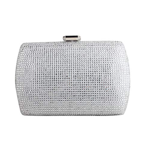 LETODE Sparkling Crystal Evening Clutches Women Evening Handbags Wedding Clutch Bag For Dance Party bag Clutches Purse (SILVER)