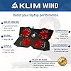 KLIM-Wind-Laptop-Cooling-Pad-The-Most-Powerful-Rapid-Action-Cooling-Fan-Laptop-Stand-with-4-Cooling-Fans-at-1200-RPM-USB-Fan-Compatible-New-2020-Version-Black KLIM Wind Laptop Cooling Pad - More than 500 000 units sold - NEW 2023 - The Most Powerful Rapid Action Cooling Fan…