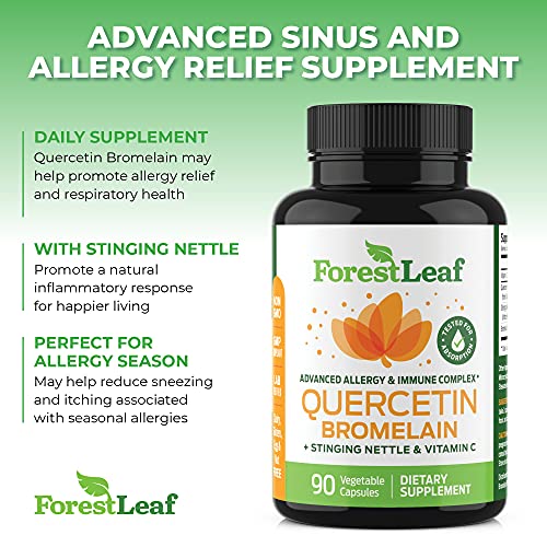 Forest Leaf Quercetin 500mg Quercetin with Bromelain, Vitamin C