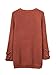 Simplee Apparel Women's Long Sleeve Lace up Knit Pullover Sweater Dress Red,One Size