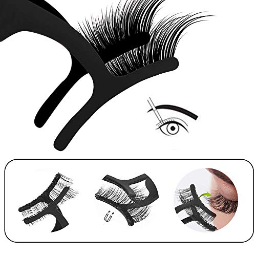 Magnetic Eyelashes 3D False Eyelashes Handmade Silk Lashes Ultra Thin Reusable Soft and Comfortable with Free Eyelash Tweezers 8 Pcs - Thumbnail 2