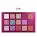 UCANBE 15 Color Glitter Sequin Eyeshadow Palette, High Pigment Face Body Chunky Glitter Metallic Shimmer Eye Shadow Pallet Waterproof Long Lasting Makeup Eyeshadow Powder (03)