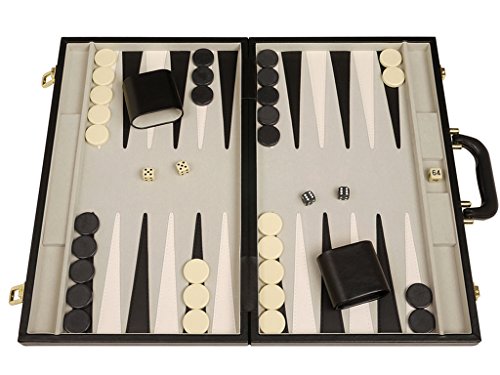 Deluxe Backgammon Set - 18" Classic Board, Black