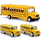 FANELEQU 3 Pack Pull Back School Bus