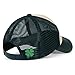 ililily Four Leaf Clover Patch Faux Leather Brim Trucker Hat Baseball Cap , Indigo