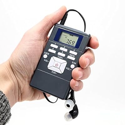 Pocket Radio, Digital AM/FM Radio Portable Digital Tuning Stereo Radio with Earphone for Walk