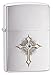 Zippo Cross with Crystal Pocket Lighter, High Polish Chrome