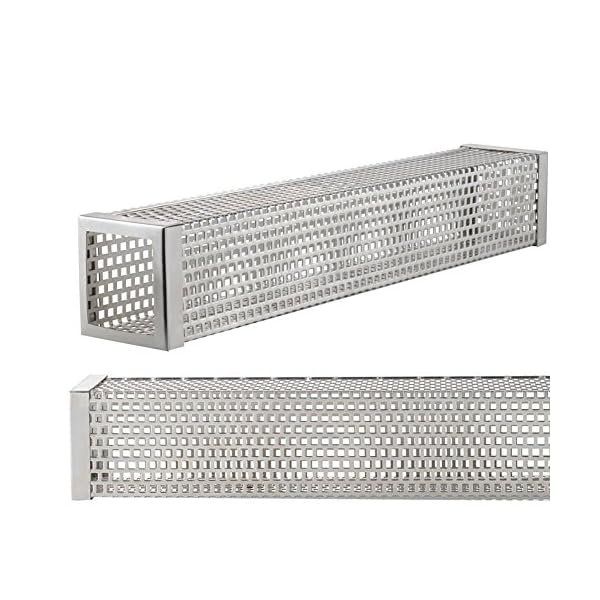 TIZZE-12Inch-BBQ-Pellet-Smoker-Tube-Works-with-ElectricGasCharcoal-or-Pellet-Grill-Perforated-Smoke-Generator