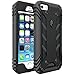 Poetic Revolution X-Form Design Shock Resist Hybrid Back Case with Built-in Screen Protector for iPhone SE/5S/5 - Black/Dark Gray