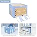 KEDSUM Clothes Storage Bin, Clothes Storage Container, Blanket Storage Containers, Stackable Clothing Storage Organizer, Oxford Fabric with Metal Support & Clear Window, 2 Pack, Blue