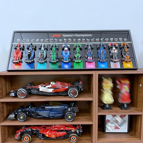NOVDA Frame Compatible with Speed Champions F1, 10 in 1 77242-77251 Models Wall Display, 110 x 40 cm Wall Picture Ideal for Living Room and Office Showroom (Models Not Included)