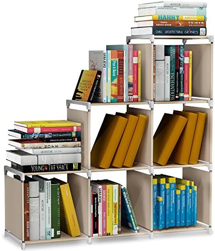Storage Cube Closet Organizer Shelf 6-cube Cabinet Bookcase Shelves Beige