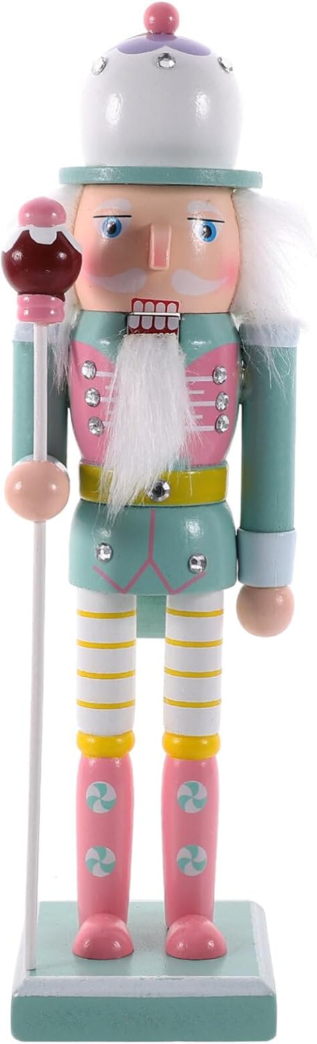 Nutcrackers - IMIKEYA Christmas Nutcrackers Figure: Wooden Nutcracker Christmas Nutcracker Ornament Nutcracker Christmas Decoration Figures Nutcracker Ornament for Christmas Home Decor Kids Gift