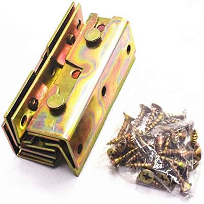 Bed Rail Bracket, Tiberham 4 Sets Non-Mortise Bed Hinge Fixing Connector, Heavy Duty Bed Rail Faster Fitting Hardware - Image 4