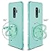 Henpone Samsung S9 Plus Case for Women, Glitter Girls Girly Phone Cover with Kickstand Grip Finger Ring Stand Slim Protective Luxury Diamond Sparkle Bling Galaxy S9 Plus Case - Green