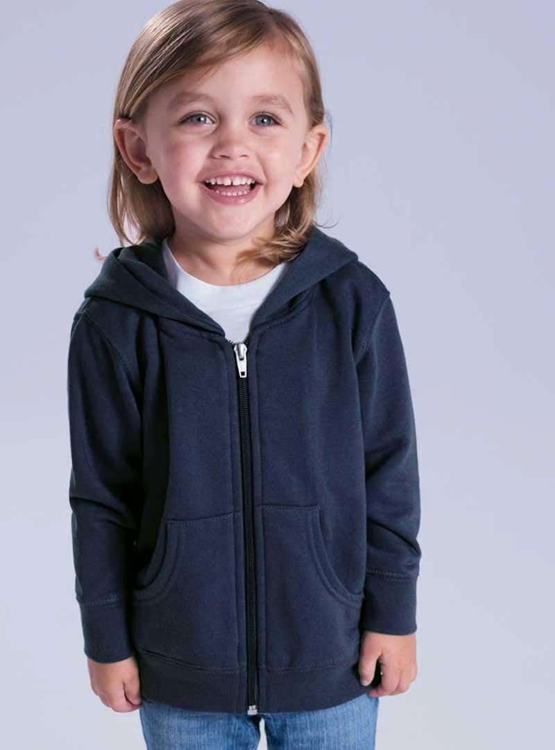 RABBIT SKINS Toddler Full-Zip Fleece Hooded Sweatshirt: Clothing