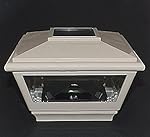 White 5" Solar Cap for Vinyl or Wood Posts For that Ambient Lighting to Accent your Yard