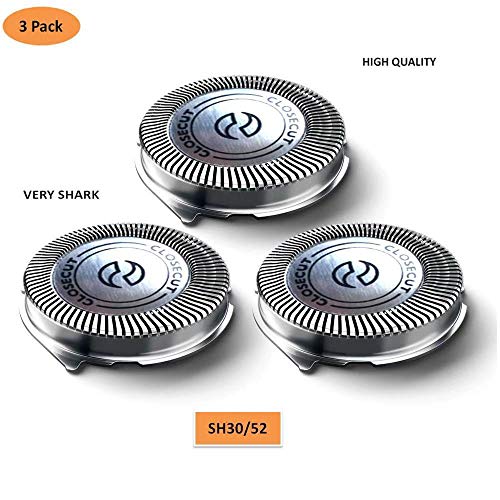 Men Shavers Razor Blades Head Replacement for SH30/52 Accessories 3-pack Compatible with Electric Shavers Series 1000, 2000, 3000 and S738
