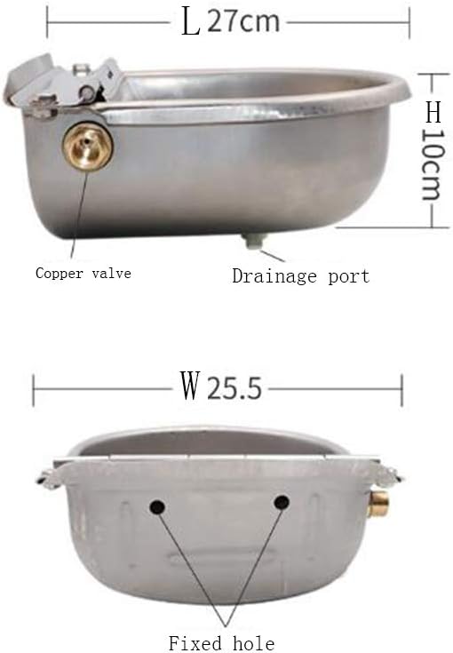 Stainless Steel Automatic Cow Drinking Bowl, Water Bowl Trough Mouth Touch Switch Valve Sheep Cow Drinking Container